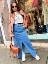 Carica l'immagine nel visualizzatore di Gallery, Gonna lunga jeans BLUE
